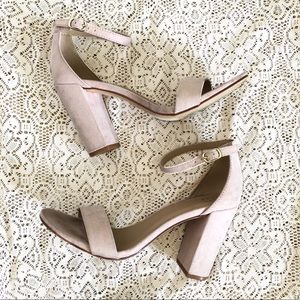 💓Blush pink suede chunky heel💓